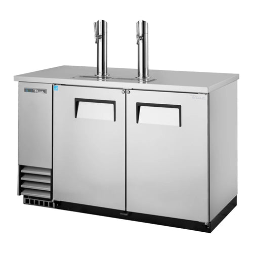 True TDD-2-S-HC TBB/TDD Series Stainless Steel,2 Keg Direct Draw Kegerator Beer Dispenser with 2 Taps, Silver, 115v/1ph