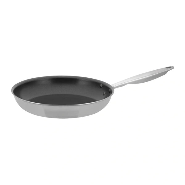 Winco TGFP-12NS Triply Stainless Steel Non-Stick Fry Pan, 12"