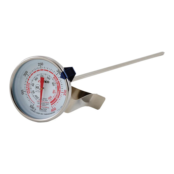 Winco TMT-CDF3 Deepfry/Candy Thermometer, 2" Dial, 12" Probe