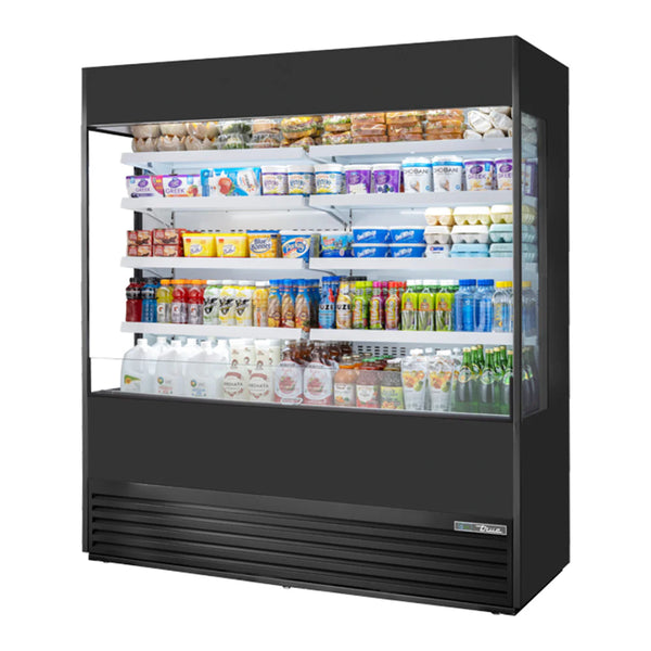 True TOAM-72GS-HC-NSL01 72" Refrigerated Air Curtain Merchandiser with Glass Sides