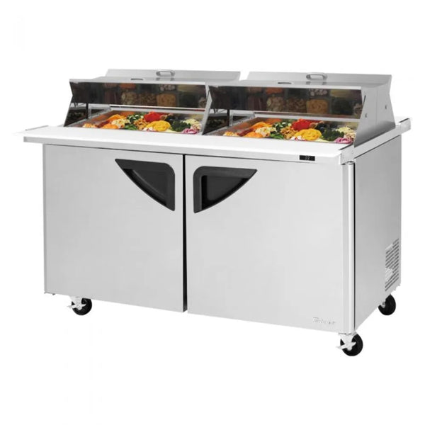 Turbo Air TST-60SD-24-N-DS 60-1/4" Super Deluxe Sandwich/Salad Mega Top Unit, 19 cu. Ft., 115/60/1, Dual Sided