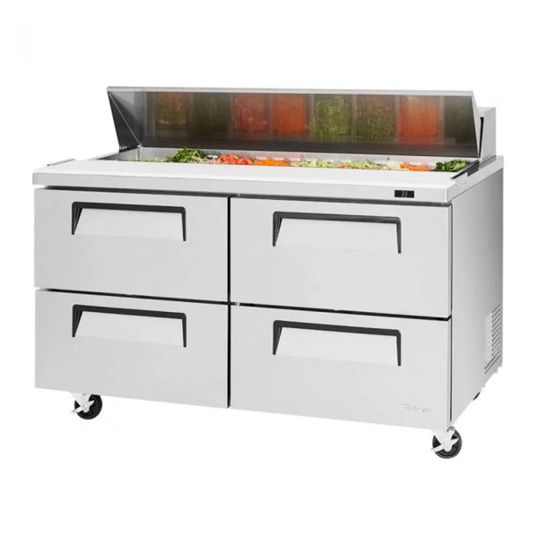 Turbo Air TST-60SD-D4-N 60-1/4" 2 Section Super Deluxe Sandwich/Salad Unit, 16 cu. Ft., 115/60/1