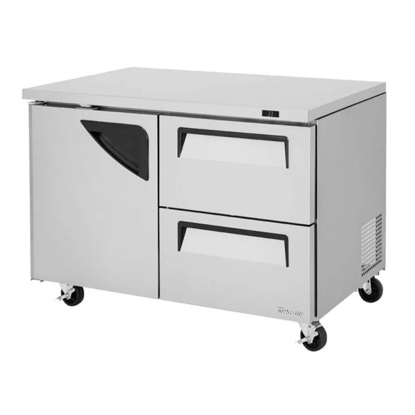 Turbo Air TUR-48SD-D2-N 48-1/4" 2 Section Super Deluxe Undercounter Refrigerator, 12.2 cu. Ft., 115/60/1