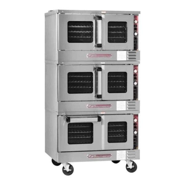 Southbend TVGS/32SC 36" Stainless Steel TruVection Series Triple Full Size Convection Oven, Natural Gas, 52.000 BTU, Silver