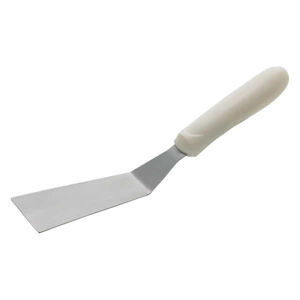 Winco TWP-50 Grill Spatula w/Offset, White PP Handle, 4-1/4" x 2-3/16" Blade