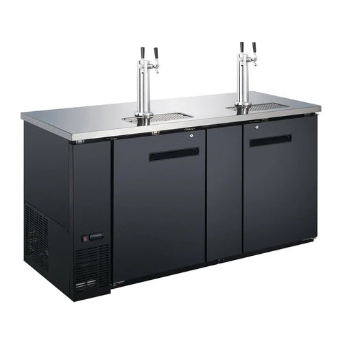 Coldline 60" Commercial Bar Beer Dispenser - Stainless Steel, 15.8 Cu Ft, 5-Year Warranty