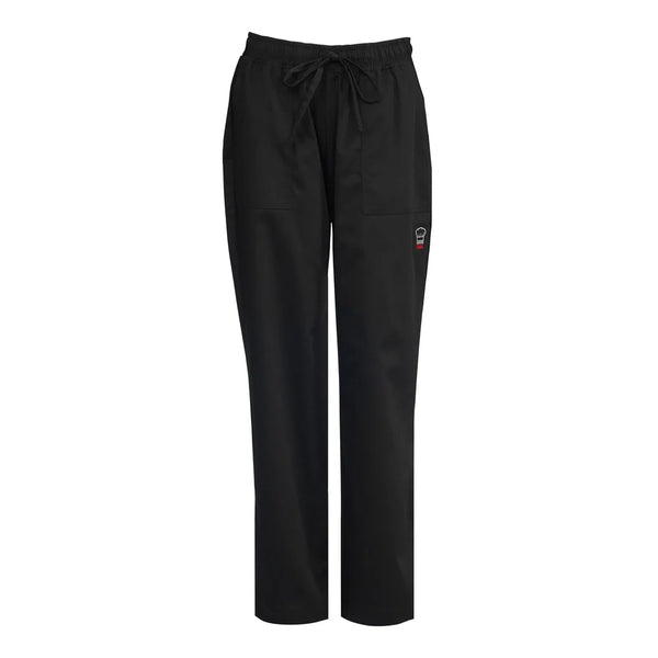 Winco UNF-8KS Women's Pants, Drawstring Black, S