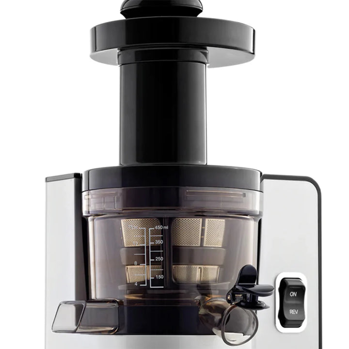 Omega VSJ843QS Silver Vertical Masticating 150-Watt, 43 RPM Compact Cold Press Juicer Machine