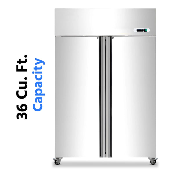 Reach-In Refrigerator, 48", 2 Doors, 36 Cu. Ft., Stainless Steel, 6-Year Warranty