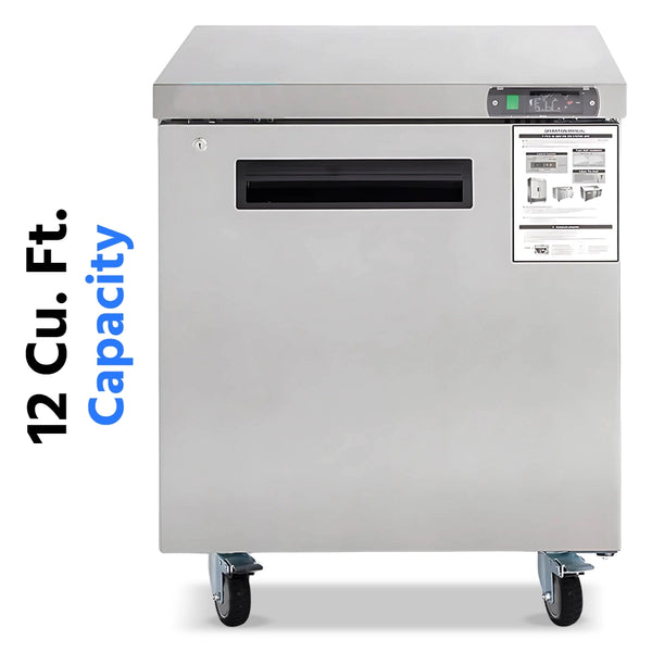 Undercounter Refrigerator, 48", 2 Door, Stainless Steel, 12 Cu.ft, 6-Year Warranty