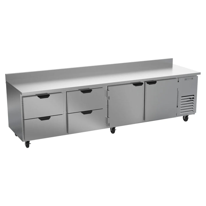Beverage-Air WTRD119AHC-4 119" Compact Worktop Refrigerator 2 Doors / 4 Drawers