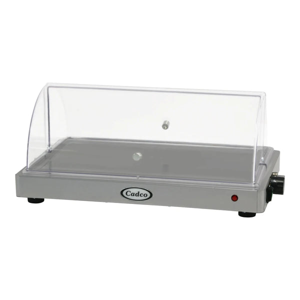 Cadco WTRT-10-HD 24" x 14 3/8" x 9 3/4" Electric Heavy-Duty Countertop Warming Shelf with Roll Top Lid - 120V