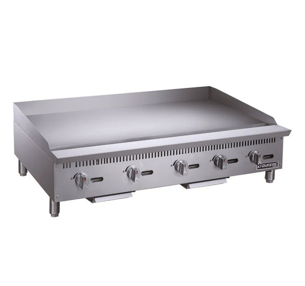 Dukers 60" Restaurant Gas Griddle - 5 Burners, 150,000 BTU Stainless Steel, 1-Year Warranty