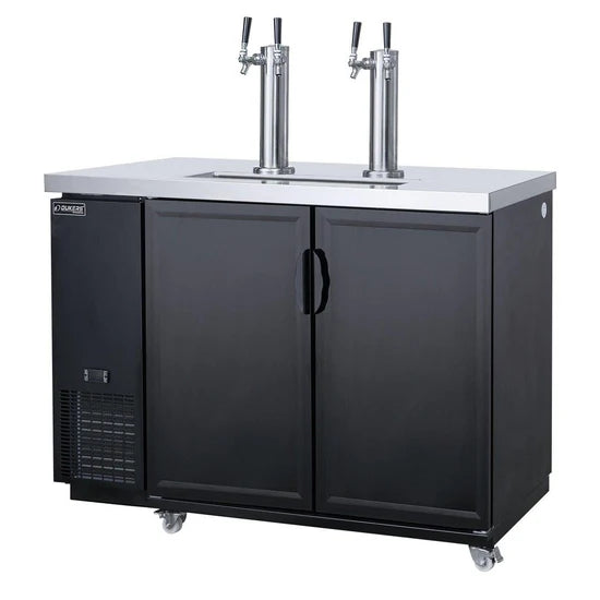 Dukers 48" Commercial Bar Kegerator Beer Dispenser, Dual Tap, 11.23 cu.ft, 5-Year Compressor Warranty